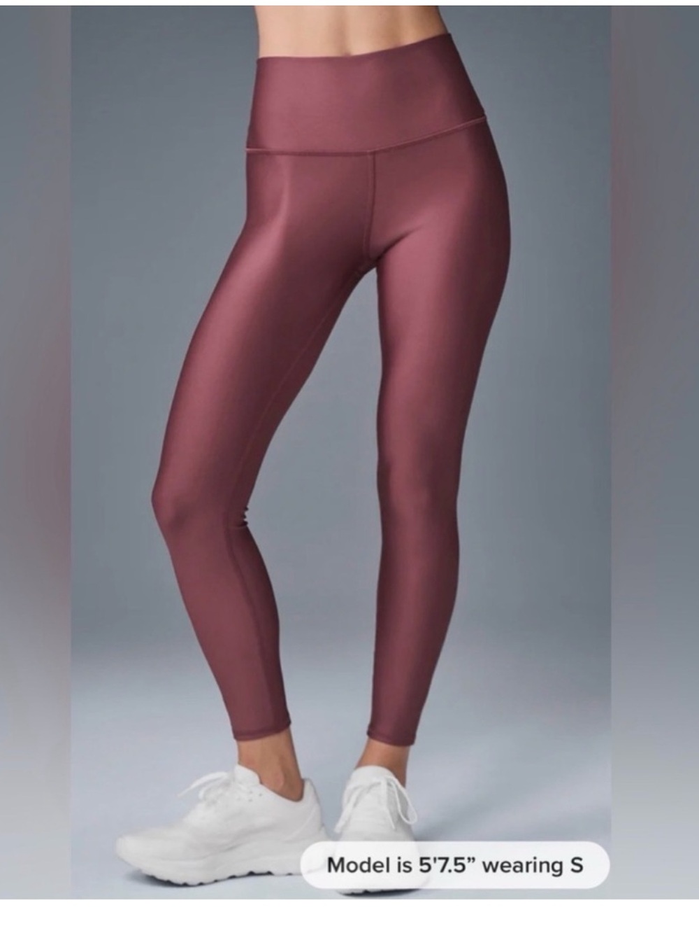Alo Yoga Airlift High Waist Leggings Pants Burgundy Truffle size S (4-6) 7/8